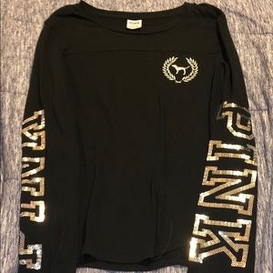 VS PINK Black Long Sleeve Shirt